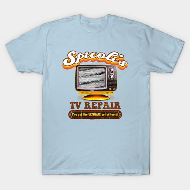 Spicoli's TV Repair T-Shirt by Drew Blood Designs